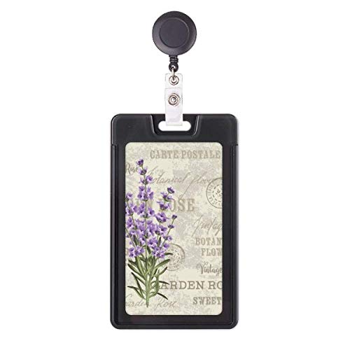 Porte-badge rétractable lavande au cordon fluide et clip ultra robuste