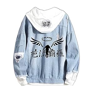 dashcos Tokyo Revengers Denim Jas Bovenkleding Trui Tokyo Revengers Patroon Valhalla Baruhara Hanemiya Kazutora Nep…