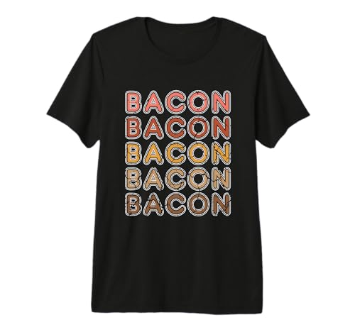 Bacon Lover Gift Tshirt Distressed Bacon Shirt Breakfast Tee Premium T-Shirt