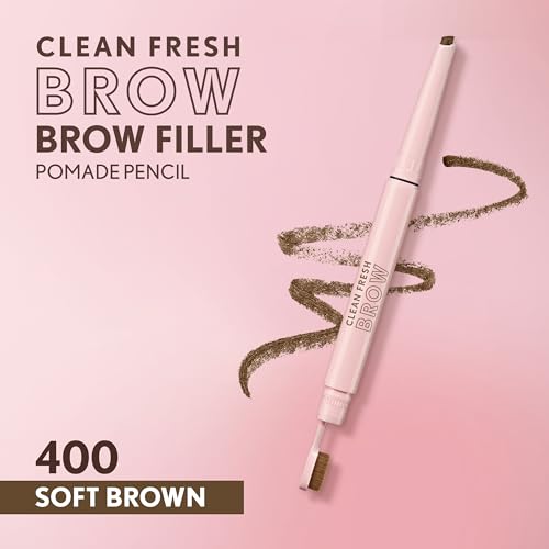 Covergirl Clean Fresh Brow Filler Pomade, 400 Soft Brown, Eyebrow Pencil, Ultra-Precise Tip, Creamy Formula, Highly Pigmented, Soft Matte Finish, Vegan Formula, 0.007oz - image 2
