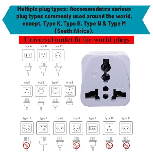 Image of India to Europe Travel Adapter Plug Type E /F (Schuko) - Pack of 5 | 10A 250V Converter for Germany, France, Russia, South Korea & EU Countries
