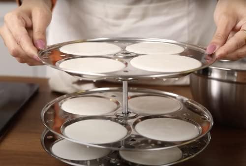 Miniatura 5 de Vinod Soporte Idli de acero inoxidable Soporte de 5 niveles Hace hasta 20 Idlis Fácil limpieza Niveles ergonómicos Adecuado para cocina india