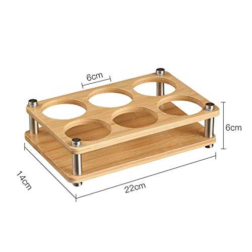 MYCENSE Suporte para copos de de madeira furos para exibição de copos para bebidas, suporte para arm