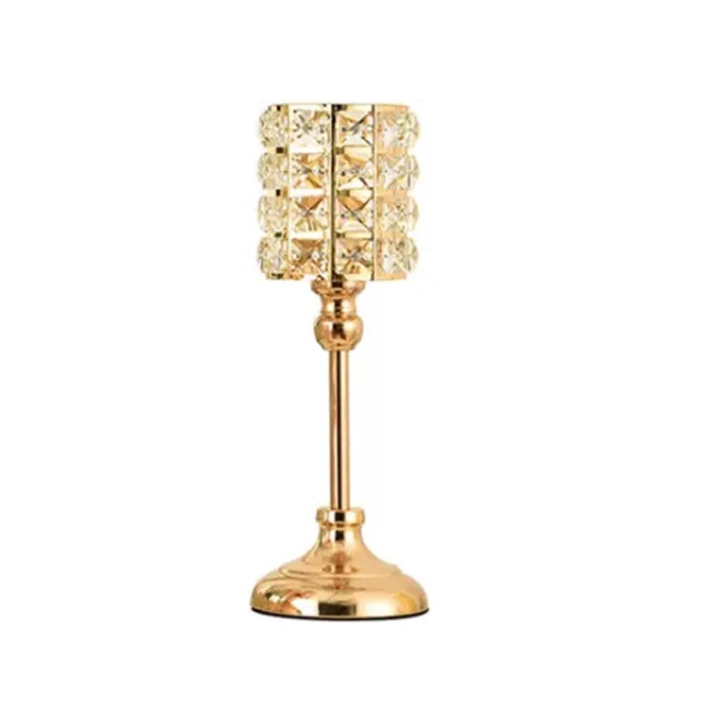 HTTGDGDH Crystal Candlestick Ornaments Nordic Romantic Home Decorations Candlelight Dinner Prop Lamp,D-8.5 * 30cm
