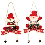 decoraciones navidad originales Elaboración artesanal: Fabricadas con nailon de alta calidad, estas decoraciones colgantes son duraderas y aportarán alegría a su hogar durante muchos años.