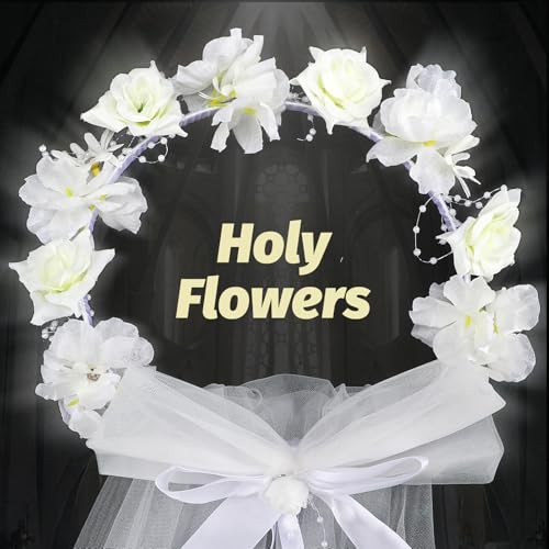 First Communion Veil and Gloves for Girls - Holy Catholic Veil with Gloves for 7-16 Girls 1st Communion Dress3