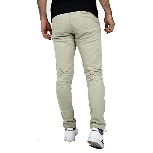 Calça Sarja Masculina Bege Slim Com Elastano Bamborra Tamanho:38
