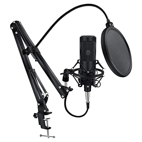 OGMOYT Condenser Micro for Computer Professional Micro with Stand Mic Recording Chating Studio Microfone Vocal Micros，