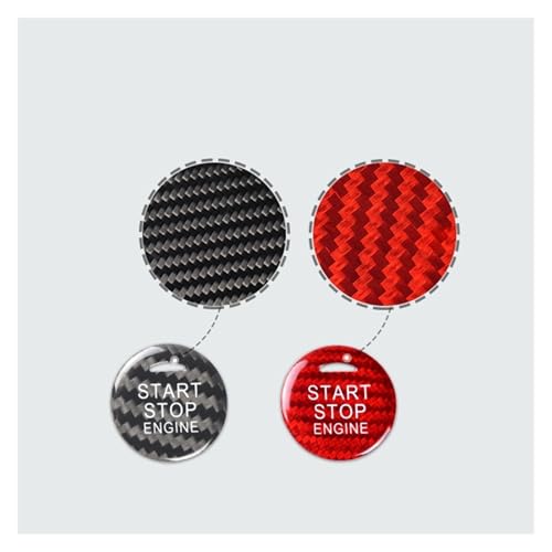 Cache-bouton de démarrage en carbone rouge pour Mitsubishi Eclipse Cross 2018-2019