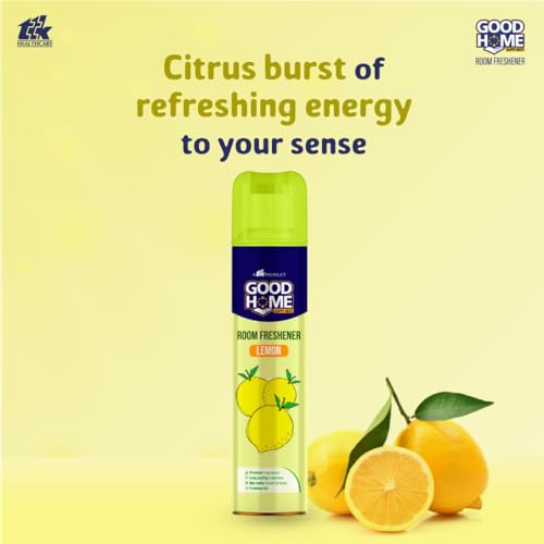 Image of Good Home Serene Aura Room Freshener Lemon - Pleasant Aroma,(pack of 2) With Free Air Freshener