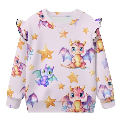 Toddler Girl Fall Clothes Crewneck Sweatshirts for Girls Pullover Shirts Holiday Everyday Activewear 1-8 Years4