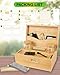 SafeDelux Extra Large Bamboo Stash Box with Combination Lock, Smell Proof Tube & Jar, Storage Containers with Brush & Tray, Great Home Decor & Father’s Day Gift