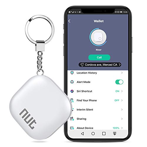Key Finder, DinoFire Key Finder with App for Android/iOS Phone, Key Finder Locator for Purse Wallet Keychain, Phone Finder with One Touch Find & Anti-Loss Function, White