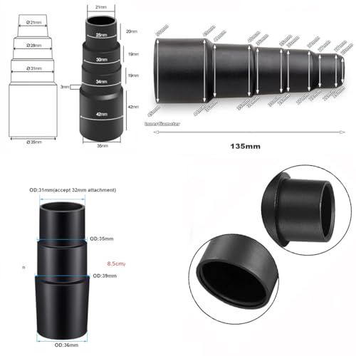 3 Stück Universal Adapter Gummimuffe Staubsauger - Schlauchadapter Gummi für Bosch, Kärcher usw