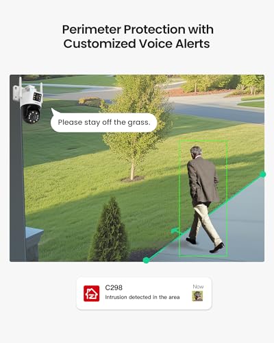 Camera Surveillance WiFi Exterieure Double Objectif 360 et Vision Couleur
