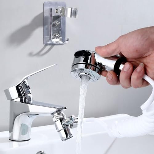 Adaptador de ducha de 2 modos para grifo de baño que evita salpicaduras 3