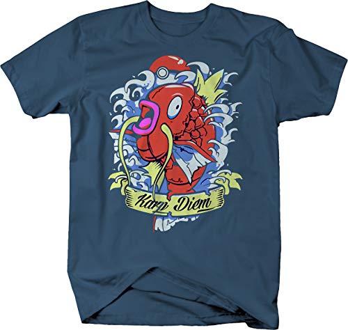 Anime Role Playing Magikarp Carpe Diem Karp Funny Space Nerd Tshirt Men Large Denim Blue