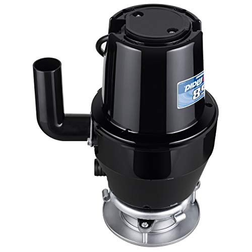 Image of Waste Maid 10-US-WM-258-3B Garbage Disposal Anti-Jam Stainless Steel Food Waste Grinding System, 1 /2 HP Mid Duty, Black