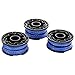 BLACK+DECKER Lot de 3 Bobines de Rechange pour Coupe-Bordures, Bobine Reflex Plus A Déroulement Automatique, 3 x 12 m de Fil en Nylon, Fil de ⌀1,5 mm, A6441X3-XJ Bleu