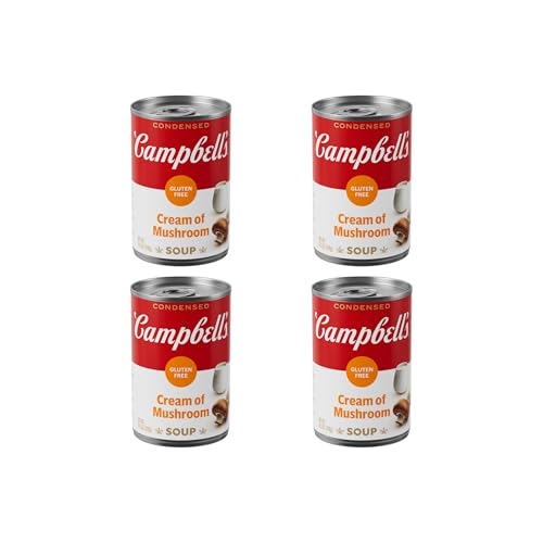 Image of Campbell's Condensed Gluten Free Cream of Mushroom Soup, 10.5 oz Can (Pack of 4)