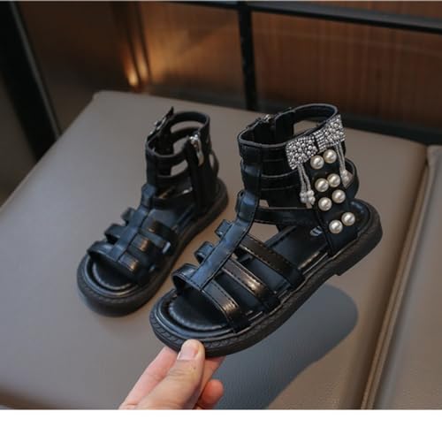 Toddler Girls Sandals Gladiato𝐫 Shoe Side Zipper Non Slip Summer Beach Shoes Outdoor Princess Dress Flat Fashion2