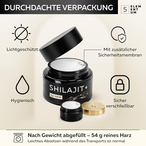 Shilajit Original Himalaya Für Männer – 82% Fulvinsäure 50g Premium Mumijo Shilajit Hochdosiert Aus Himalya Gebirge I Handernte Inkl. 500mg Dosierlöffel