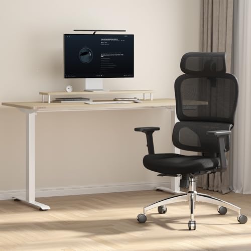 Image of SIHOO M56C Ergonomic Office Chair, Desk Chair with Armrests, Computer Chair with Dual Back Design and Adaptive Dynamic Lumbar Support, 2 Packs, Dark Black