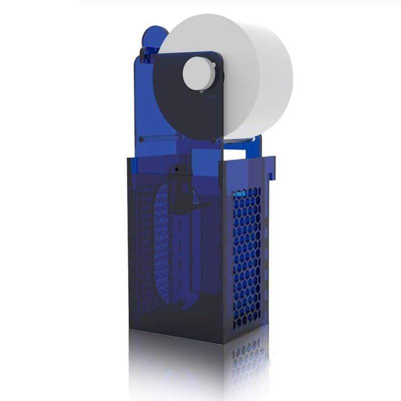 Aquarium Internal Filter, Automatic Toilet Paper Reel for Fish Tank,Wet/Dry Separation Filter,Filter Cloth Machine, for Feces Removal (Blue C)