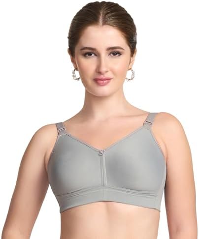 TRYLO Riza T-FIT Women's Non-Padded,Non-Wired,Full Coverage,Seamless 100% Cotton Feel Fabric Bra Available in Multicolor
