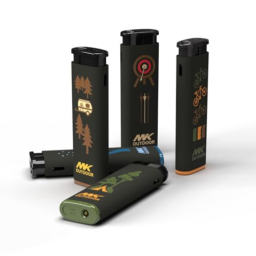 Set 5 encendedores MK Lighter Outdoor Series diseño assortido miniatura 1