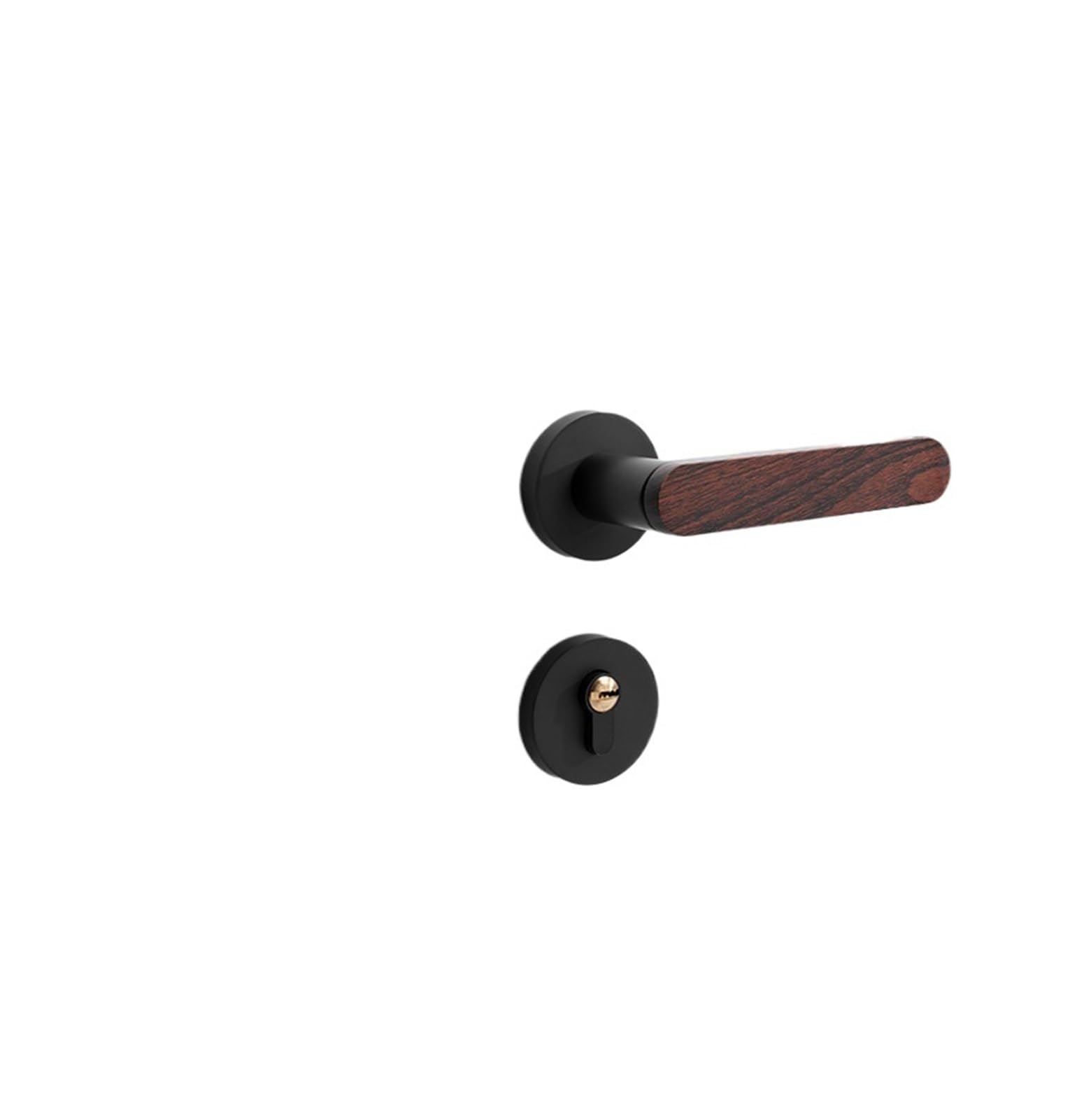 NYRXRYTCA Chinese Door Lock Indoor Bedroom Door Lock Household Wooden Door Lock Split Magnetic Silent Door Lock(F15 036 blackwood 5845 magnetic)