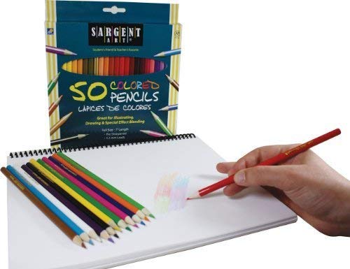 Sargent Art Premium Coloring Pencils, Pack Of 50 Assorted Colors, 22-7251 #TOP3