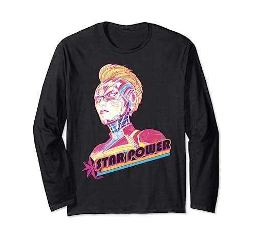 Haut manches longues Captain Marvel pour homme et femme look vintage