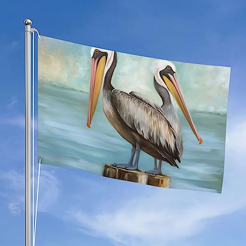 Drapeau Pélicans 120x180 cm résistant pour décoration de jardin