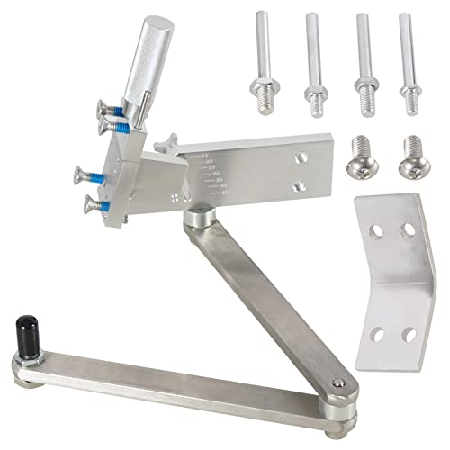 RACTOP Adjustable 15°- 45°Lawn Mower Blade Sharpener - Ergonomic Home & Commercial Sharpening Balancer Bracket Tool Kit for Professional Lawnmower Blades Replacement for 5005 - Silver RACTOP Adjustable 15°- 45°Lawn Mower Blade Sharpener - Ergonomic Home & Commercial Sharpening Balancer Bracket Tool Kit for Professional Lawnmower Blades Replacement for 5005 - Silver