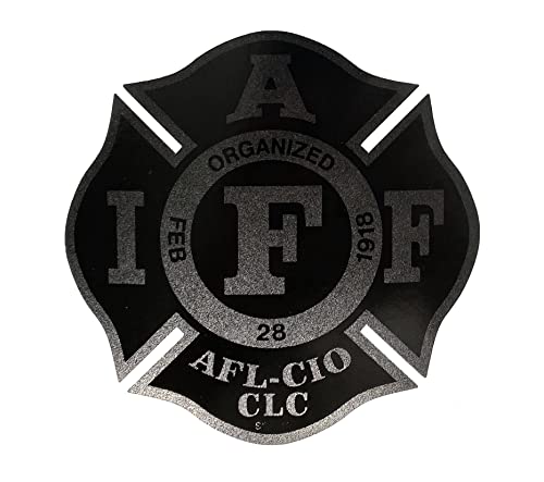 4 Original Ghost Night Reflective - IAFF Firefighter Quiet Subdued Decal Sticker (Union Made)