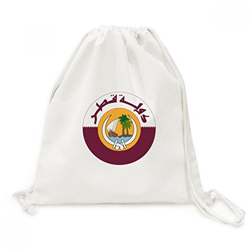 Sac cordon en toile emblème Qatar Asie sac à dos voyage pratique