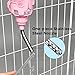 Vannon Dog Water Dispenser for Cage, 34oz Auto Feeding Crate Water Bottle for Dogs, Cats & Rabbits, Pet Nozzle Diameter: 12mm, BPA Free, Pink