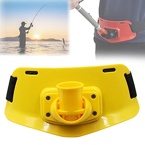 Adjustable Fishing Rod Holder, Fishing Fighting Belt, Adjustable Waist, Thickened EVA Pad for Big Fish Fishing Comfortable(All Yellow)