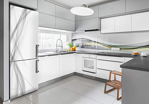 Película autoadhesiva refrigerador ondas acabado visual salón moderno 3