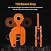 BEAMNOVA 2 Ton 4400 lbs Vertical Plate Lifting Clamp Sheet Metal Lifting Clamp Metal Steel Plate Lifting Clamps Lifters Heavy Duty Orange