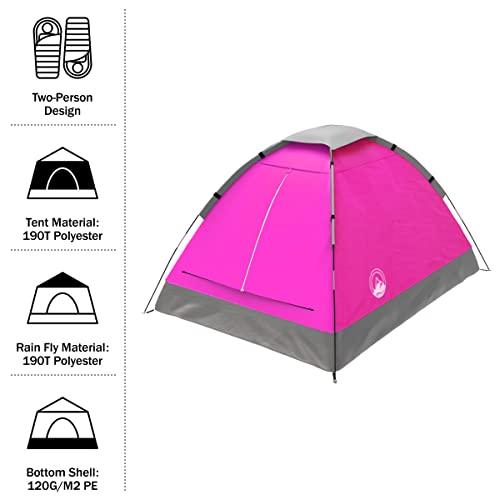 Carpa Wakeman para 2 personas con cubierta y linterna miniatura 6