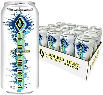 Liquid Ice Energy Drink - Arctic Zero (16 Fl Oz, 12 Count)