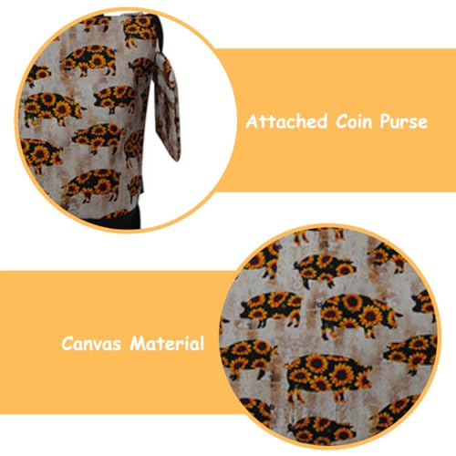Image of NGIL Medium Top Zipper Closure Canvas Tote Bag with Attached Matching Coin Purse For Moms and Nurses