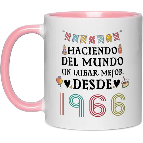 Fatbaby Regalos para el 60 cumpleaños de mujeres, taza de café divertida del cumpleaños de 1966, regalos para celebrar los sesenta años, decoración para cumpleaños de mujeres, taza de té de 11 oz Fatbaby Regalos para el 60 cumpleaños de mujeres, taza de café divertida del cumpleaños de 1966, regalos para celebrar los sesenta años, decoración para cumpleaños de mujeres, taza de té de 11 oz