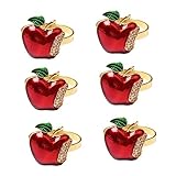 UTHCLO 6 Piezas Anillos de Servilleta para Decoración de Mesa Casa y Restaurante Reutilizables y Fáciles de Limpiar para Banquetes y Fiestas