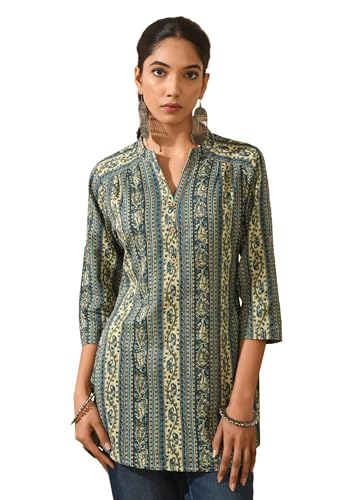 Image of Meesan Women's Casual Ethnic 3 /4 Sleeve Printed Tunic