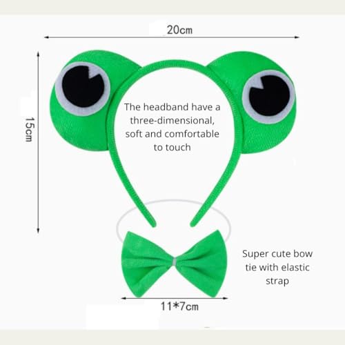 Kirei Sui Kids Animal Costume Green Frog Tutu Ear Headband Bow Tie Tail Paws