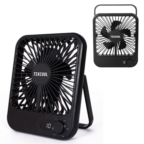 Image of TEKCOOL Slim Portable Desk Fan, 0-100 Speeds Adjustable Mini Fan, Rechargable Fan with Fragrance Function, Long Battery-Life Personal Fan for Home Outdoor, an Aromatherapy Tablet Included(Black)