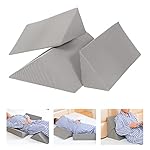 Fanwer Bed Wedges & Body Positioners (3 in 1), 40 Degree Wedges for Bed Positioning,Positioning Pillows for Elderly, Wedge Pillow for Bed Sores, Side Sleeping, After Surgery, Knees Elevated,Back Pain